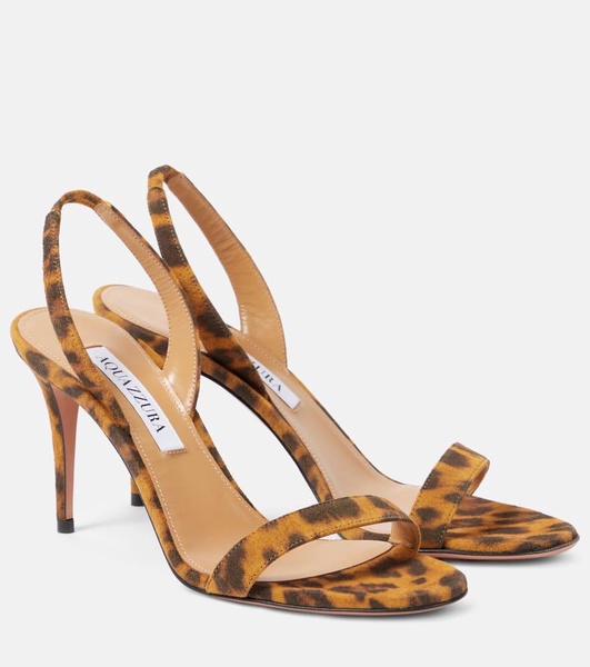 So Nude 85 leopard-print suede sandals