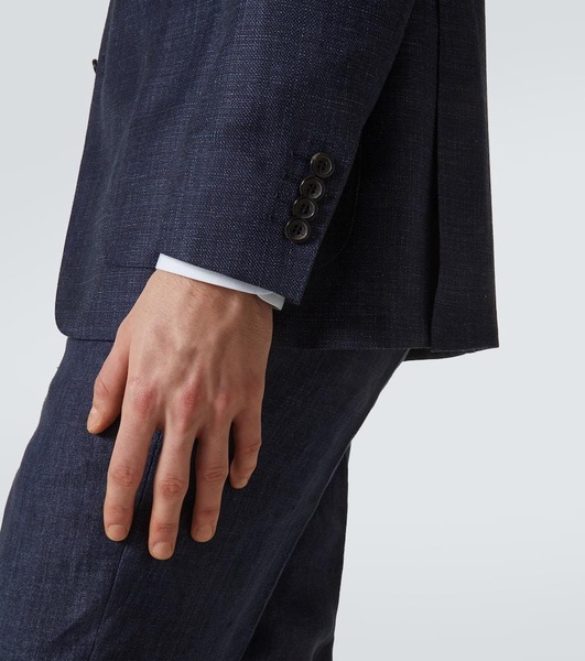 Wool, silk, and linen blazer
