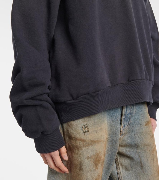 Logo cotton-blend jersey hoodie