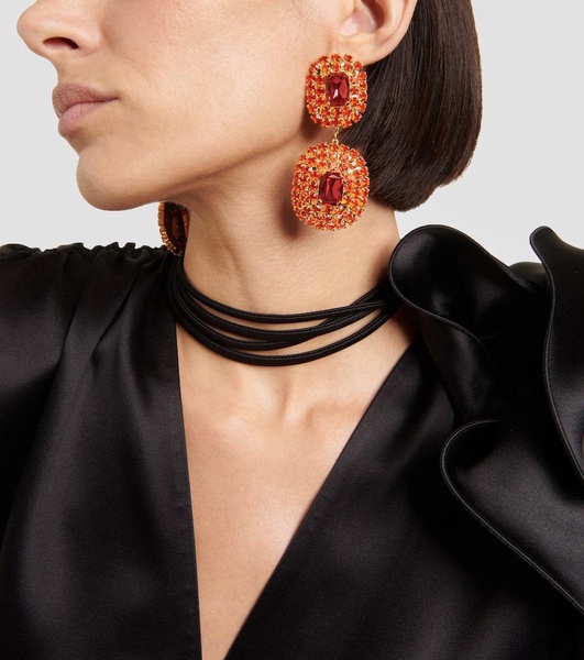 Embellished drop earrings