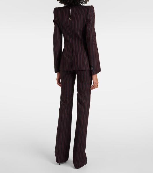 Striped wool blazer