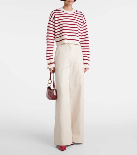 Dorotea striped virgin wool sweater