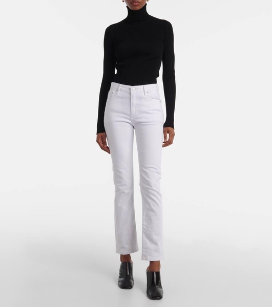 Mari high-rise cropped flared jeans