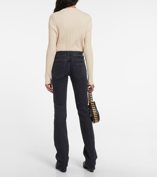 Low-rise straight jeans