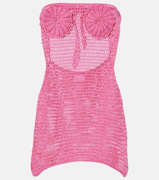 Camellia crochet cotton minidress