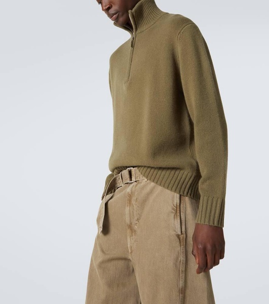 Half-zip cashmere sweater