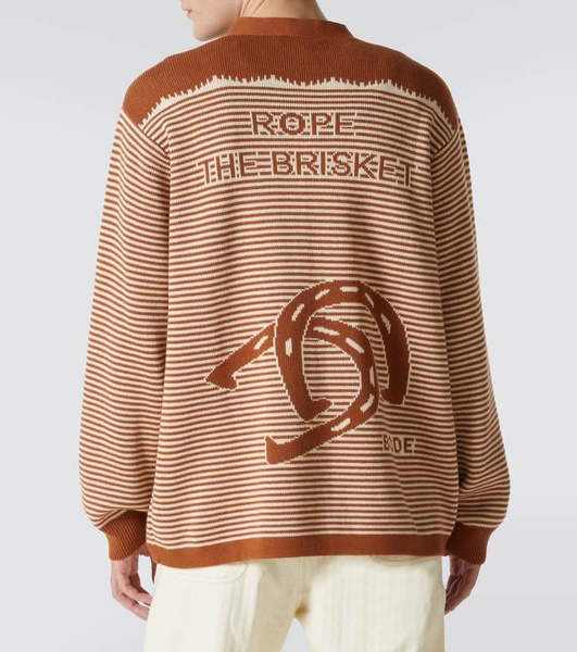 Buckaroo striped cotton cardigan