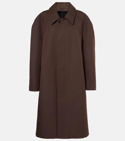 Wool and cotton-blend coat