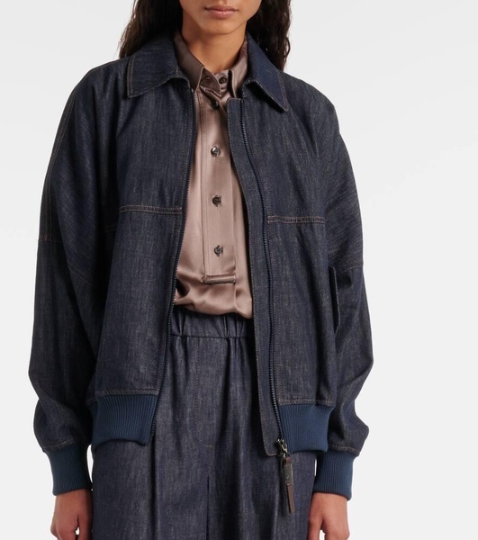 Denim bomber jacket