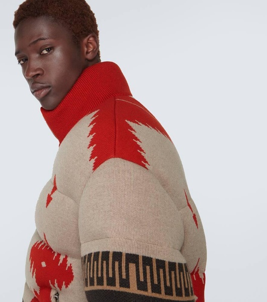 Icon jacquard down jacket