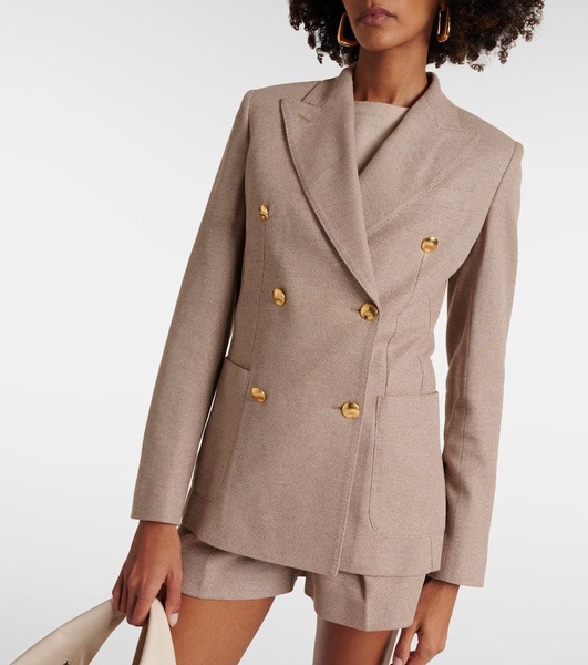 Vanadio double-breasted jersey blazer