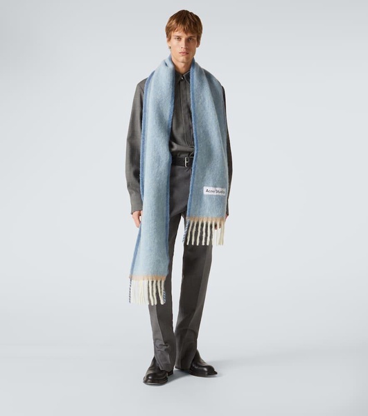 Alpaca, wool, and mohair-blend scarf