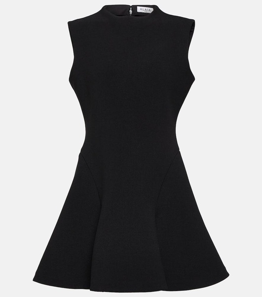`A-line crepe minidress