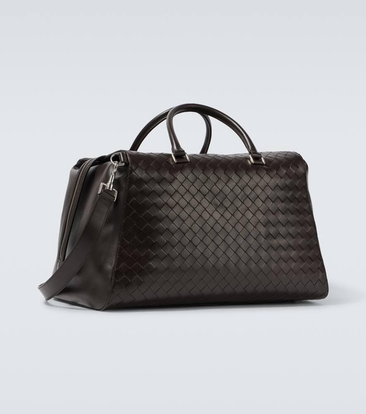 Intrecciato leather duffel bag