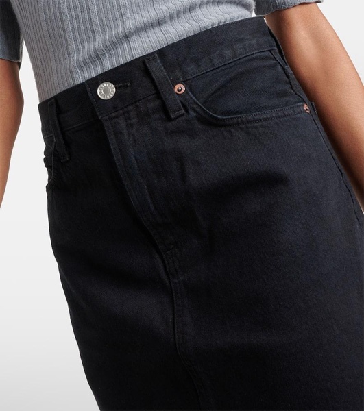 Della denim midi skirt