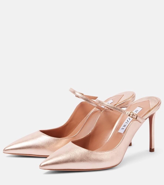 Bellezza 85 metallic leather mules