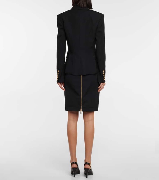 Double-breasted wool blazer