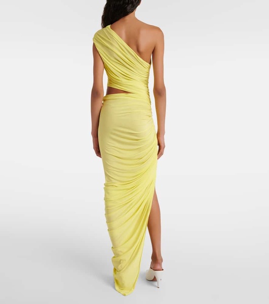 Ruched cutout jersey gown