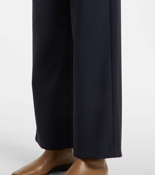 Argenta wool crêpe gabardine straight pants