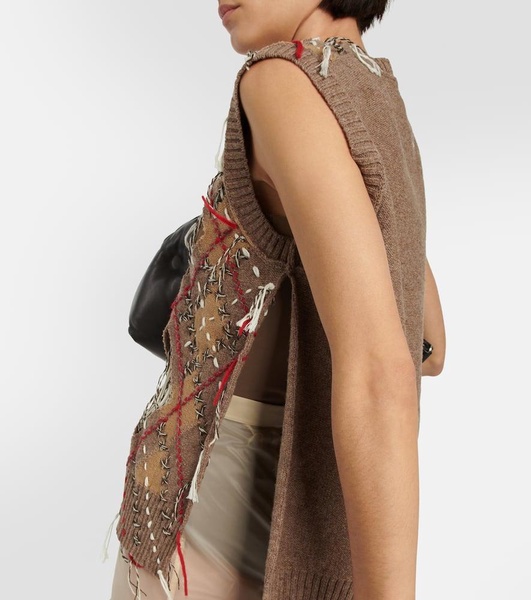 Jacquard wool-blend sweater vest
