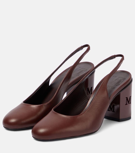 Damiersli leather slingback pumps