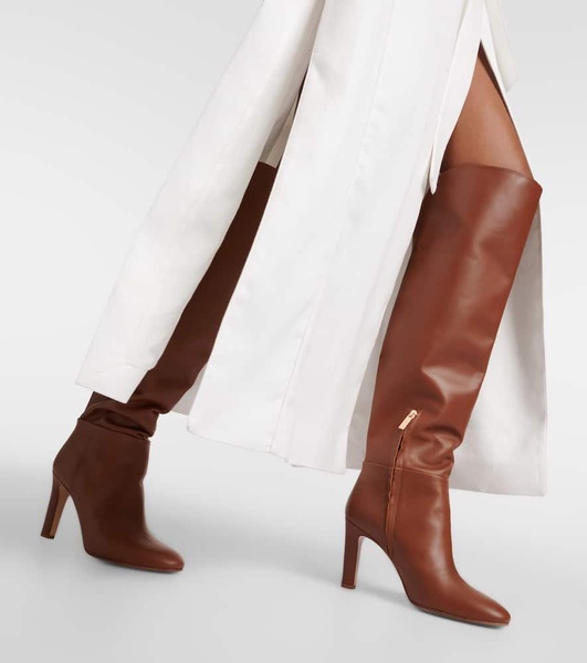 Aureo linen twill midi wrap dress