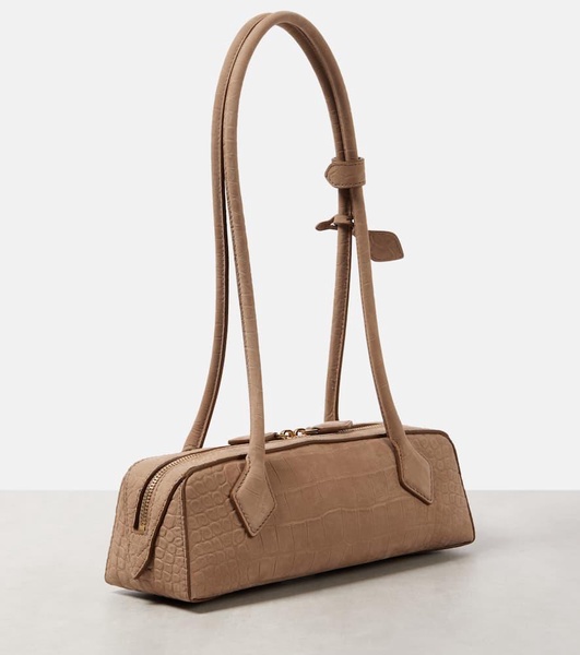 Le Teckel Small croc-effect shoulder bag