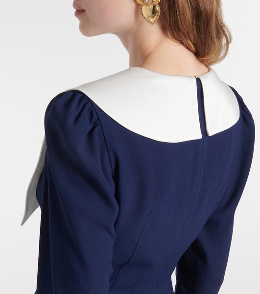 Envers bow-detail satin midi dress