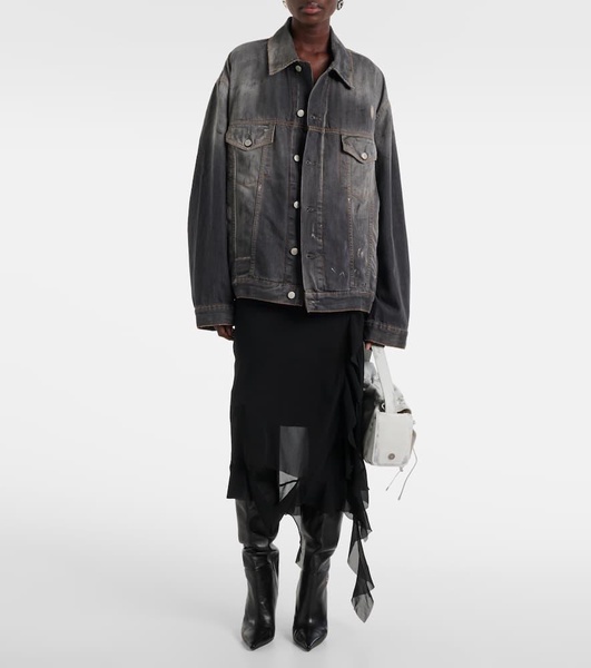 Printed denim jacket