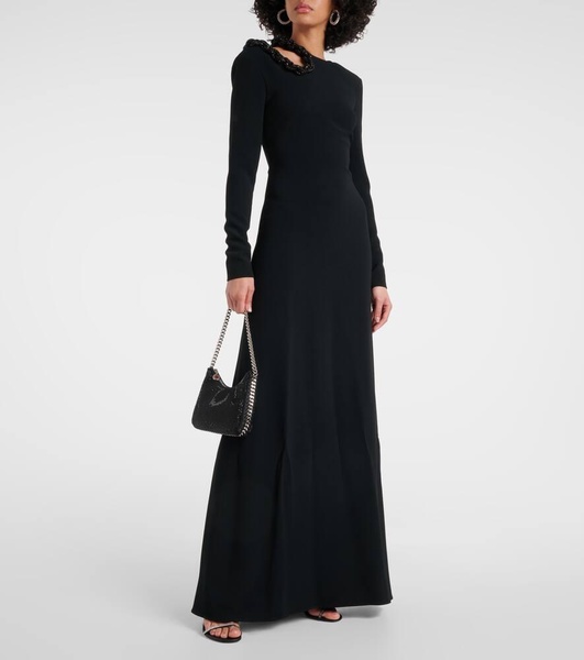 Crystal-embellished cutout gown