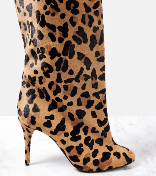 Decollete 90 calf hair over-the-knee boots