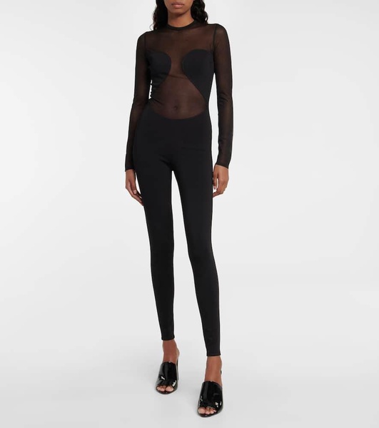 Semi-sheer bodysuit