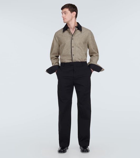 Wool flannel overshirt 