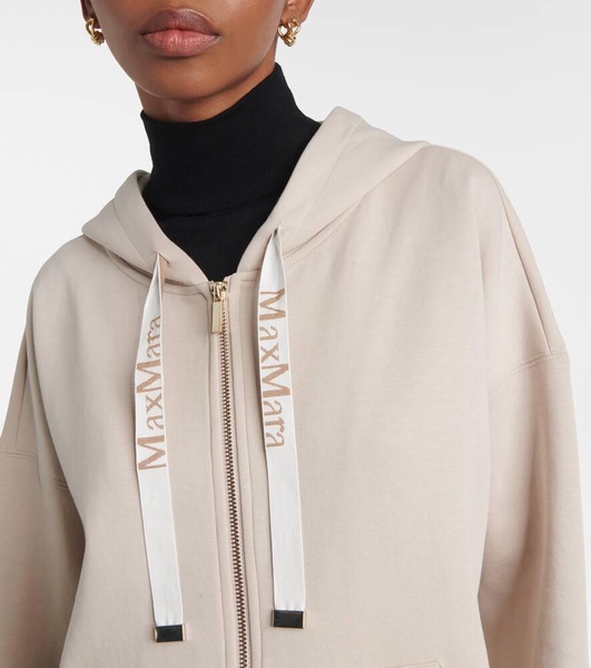 Jour cotton-blend jersey hoodie