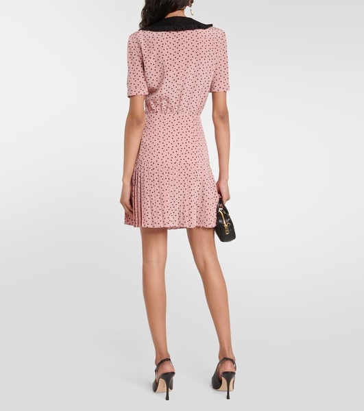 Printed silk minidress