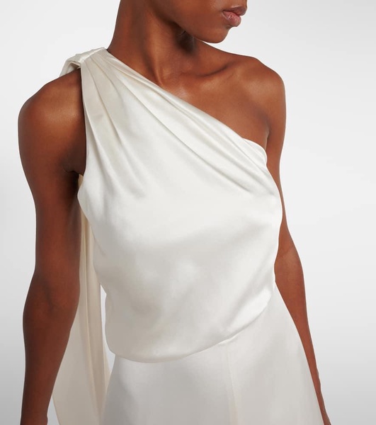 Bridal Pamela draped silk satin gown