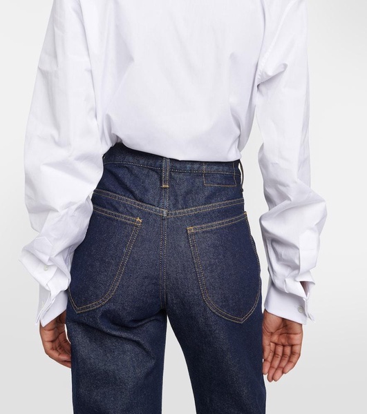 High-rise straight jeans