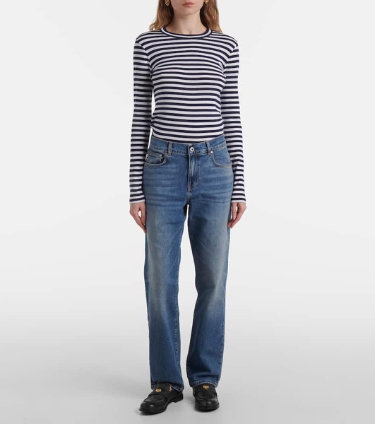 High-rise straight jeans