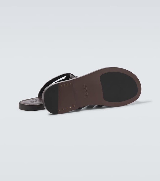 Leather slip-on shoes