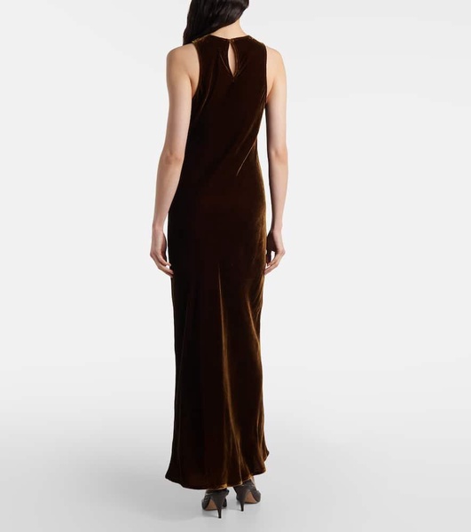 Valencia velvet maxi dress