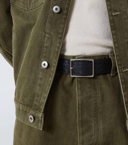 Piccolo Intrecciato leather belt