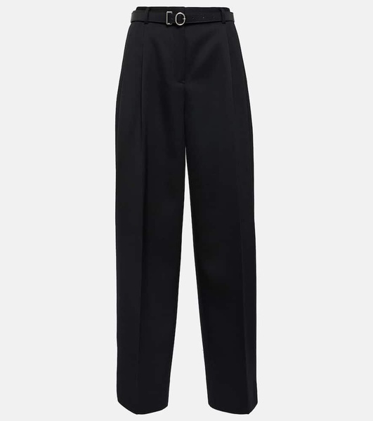 High-rise virgin wool pants