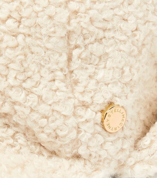 Faux shearling baseball cap