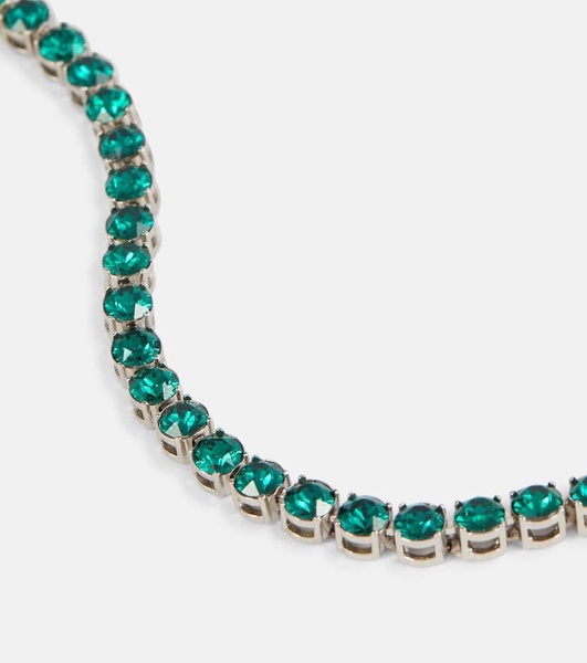 Tennis crystal-embellished anklet