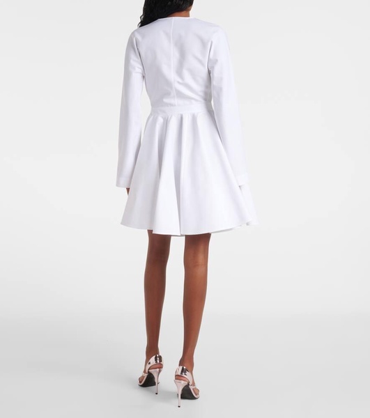 Asymmetric cotton minidress