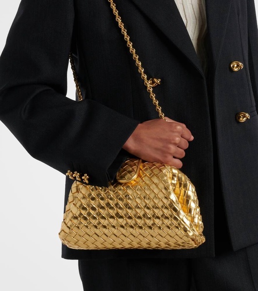 Lauren 1980 Small mirrored leather clutch