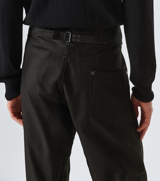 Cotton straight pants