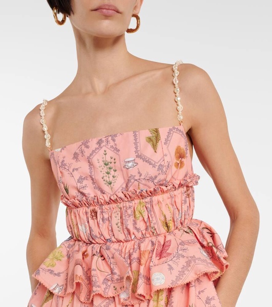 Salvador Encaje poplin minidress