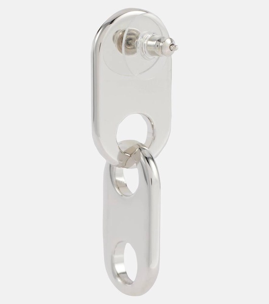 Chain Lock logo drop earrings