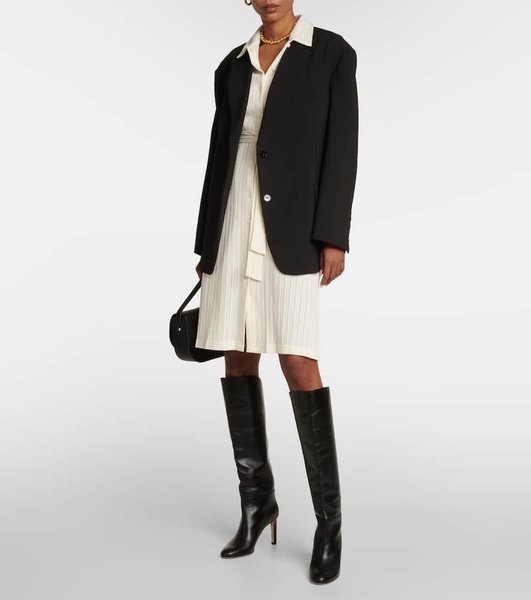 Ribbed-knit cotton midi dress